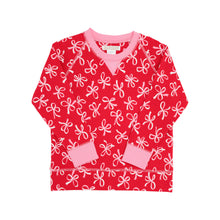 Cassidy Comfy Crewneck Bustling Bows with Hamptons Hot Pink