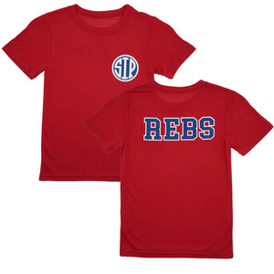 Sip on Left Chest with Rebs on Back of Red Dri Fit