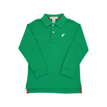 Long Sleeve Prim & Proper Polo Kiawah Kelly Green with Worth Avenue White Stork