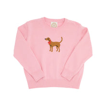 Isabelle's Intarsia Sweater Hamptons Hot Pink with Dog Intarsia