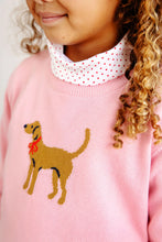 Isabelle's Intarsia Sweater Hamptons Hot Pink with Dog Intarsia