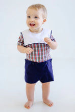 Beauregard Button In Merritt Park Plaid with Nantucket Navy & Worth Avenue White