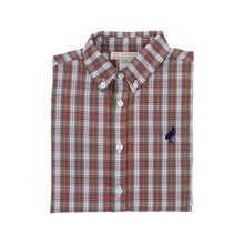 Dean's List Dress Shirt Merritt Park Plaid with Nantucket Navy Stork