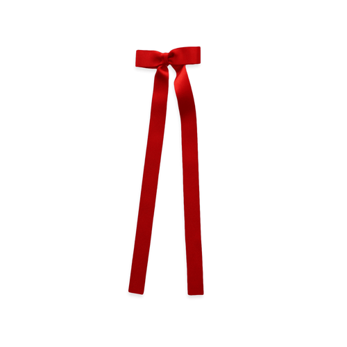 Red Grosgrain Long Tail Bow