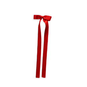 Red Satin Long Tail Bow