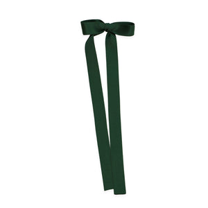 Forest Green Satin Long Tail Bow