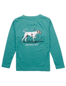 Boys Performance Tee LS Pointer Teal