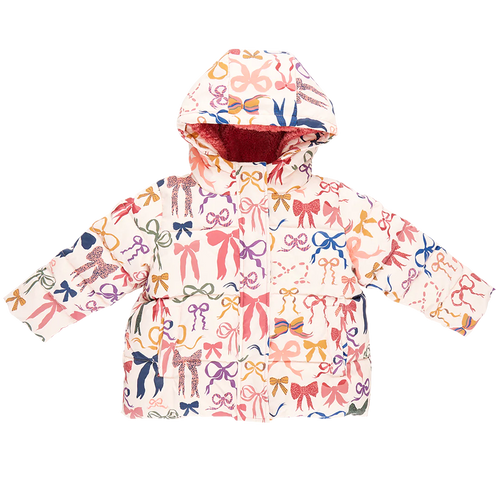 kids pete puffer - bows on bows pink