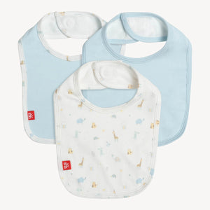 blue little bitty pretty one modal magnetic stay dry infant bib 3-pack