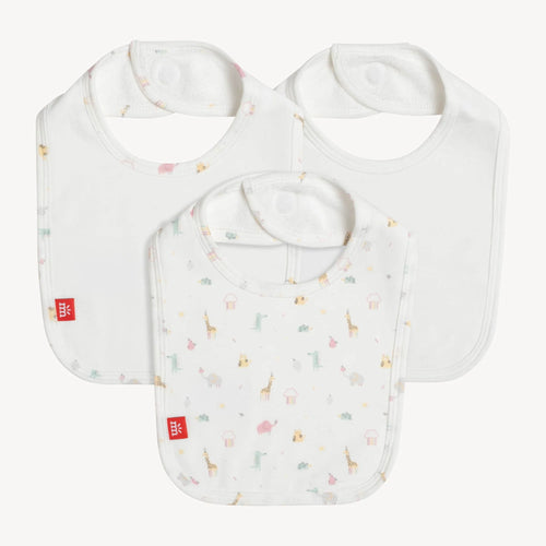 pink little bitty pretty one modal magnetic stay dry infant bib 3-pack