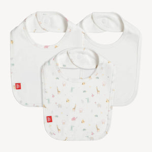 pink little bitty pretty one modal magnetic stay dry infant bib 3-pack