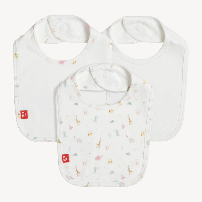 pink little bitty pretty one modal magnetic stay dry infant bib 3-pack