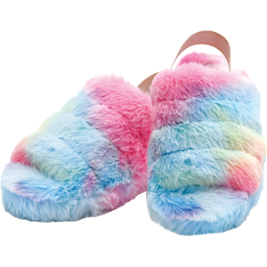 Rainbow Furry Slippers