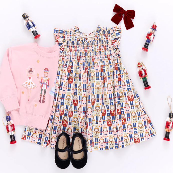 Girls Stevie Dress - Vintage Nutcracker