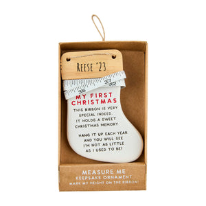 Stocking Measure Me Keepsake Ornament