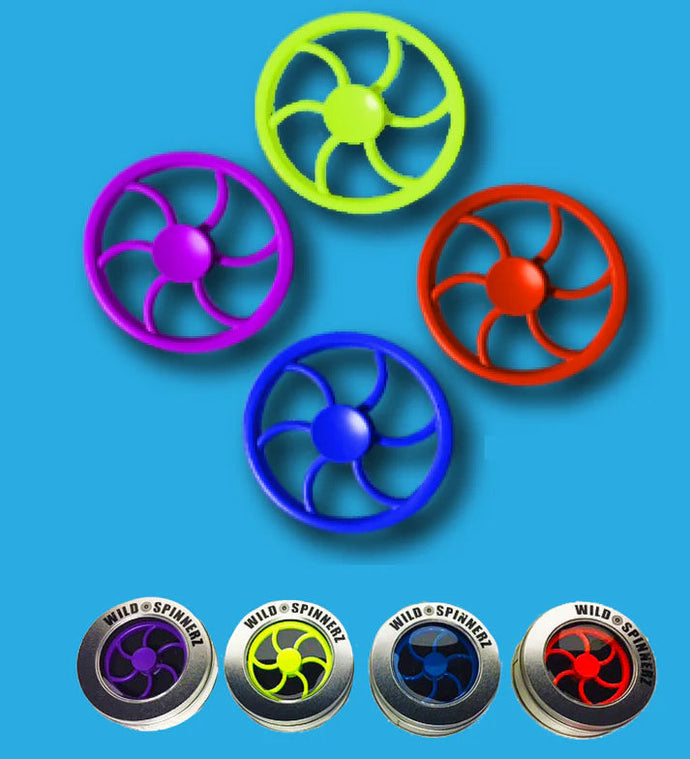 Metal Round Spoke Spinners, Neon Colors