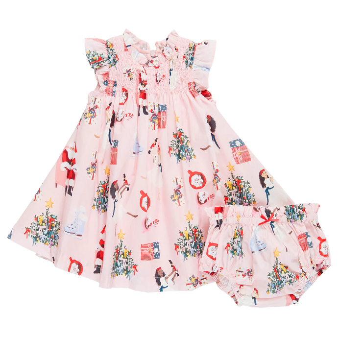 Baby Girls Stevie Dress Set - Holiday Spirit