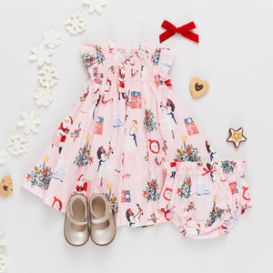 Baby Girls Stevie Dress Set - Holiday Spirit