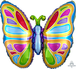 SuperShape Bright Butterfly Balloon