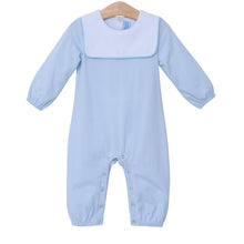 Lucas Romper- Light Blue Stripe