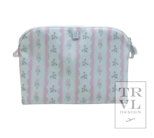 Goodie Cosmetic Bag Ribbon Floral Pink