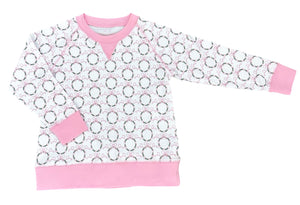 Sidney Sweatshirt, Pink Wreath Knit