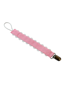 Pink RicRac Paci Clip