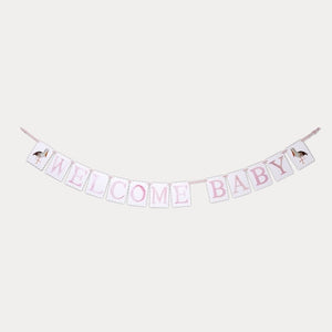 "Welcome Baby" Stork Banner