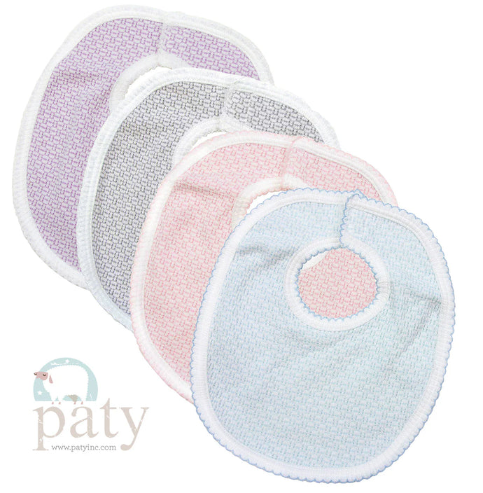 Paty Knit Solid Pink Bib #251