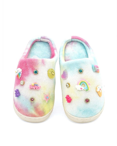 Tye Dye Jeweled Slippers