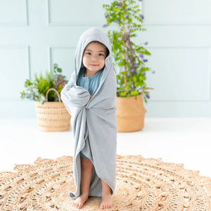 Hooded Bath Towel in Fog