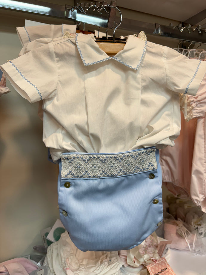 SARA LIGHT BLUE BLOOMER SET