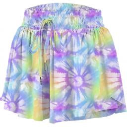 Lavender Burst Butterfly Flowy Short