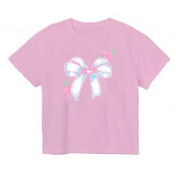 Big Bows on Light Pink Boxy Tee