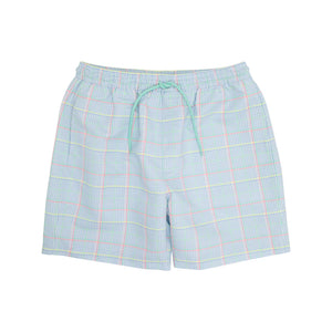 Toddy Trunks (Men's) Piccadilly Plaid With Grace Bay Green