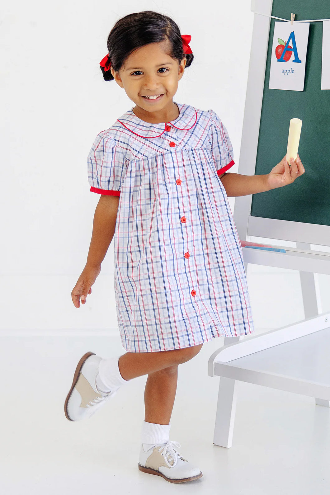 Tabitha's Teacher's Pet Dress Whitehall Windowpane