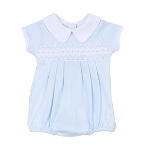 Freya and Finn Smocked Collared S/S Boy Bubble