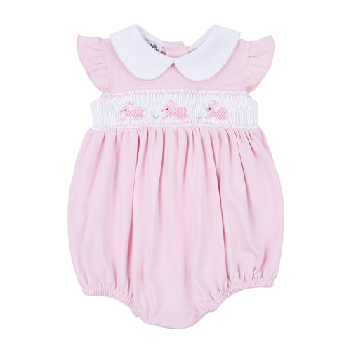 Pink Bunny Classics Smocked Collared Flutters Bubble