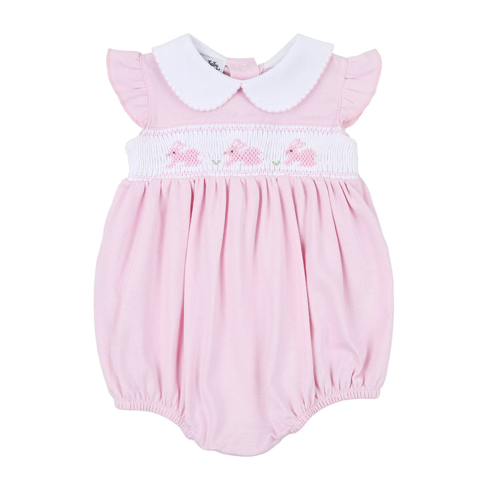 Pink Bunny Classics Smocked Collared Flutters Bubble