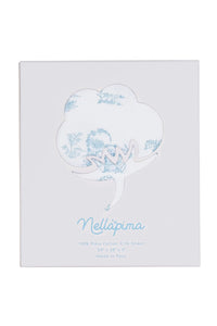 Blue Toile Baby Crib Sheet