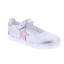 Footmates Stella, Silver/Rose Leather