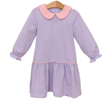 Katherine Dress- Lavender Stripe/Light Pink