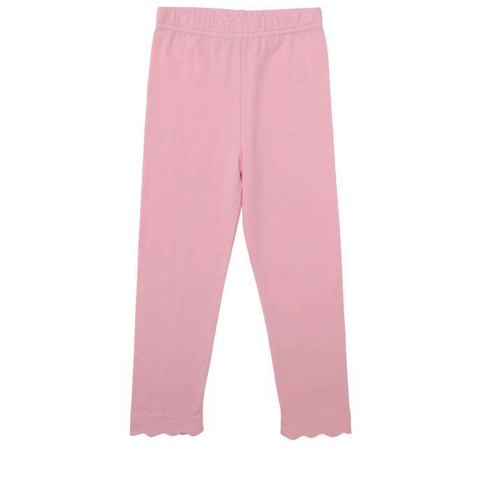 Scallop Leggings- Light Pink