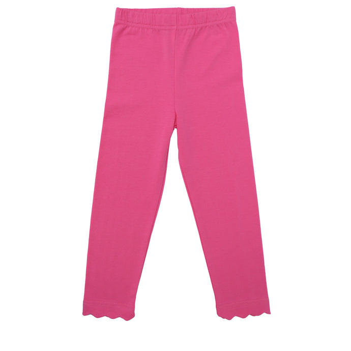 Scallop Leggings- Pink