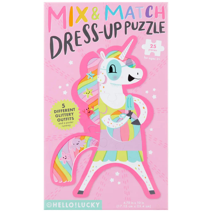 Dress Up Unicorn Shaped Puzzle