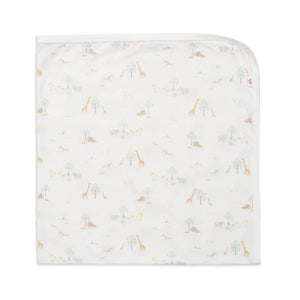 white serene safari modal baby blanket