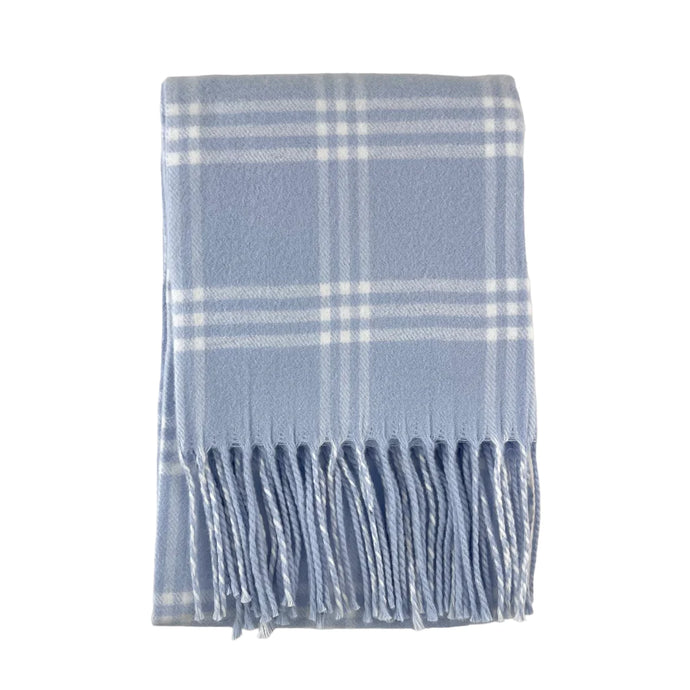 Window Pane Check Flannel with Fringe