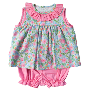 Olivia Bloomer Set, Fairview Floral with Piper Glen Pink