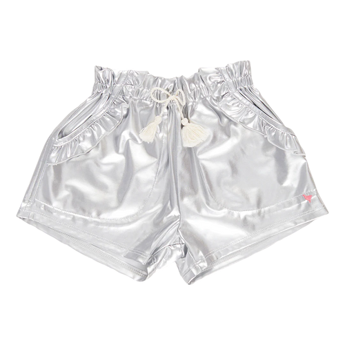 Girls Lame Theodore Short - Silver