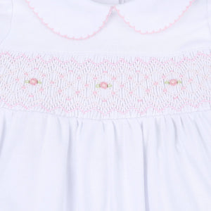 Lily and Lucas Smocked Collared S/S Girl Bubble